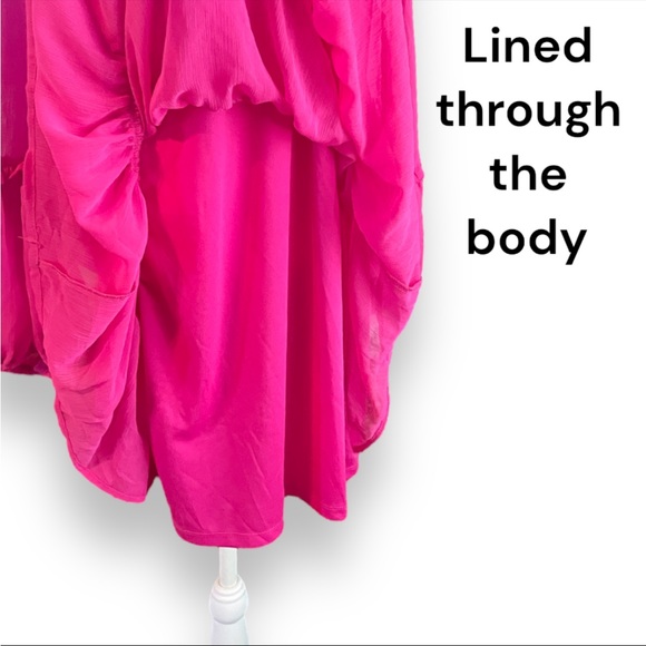 NWT Vince Camuto Three Tier Puff Sleeve Drop Waist Dress Size Med (oversized). - Picture 7 of 11